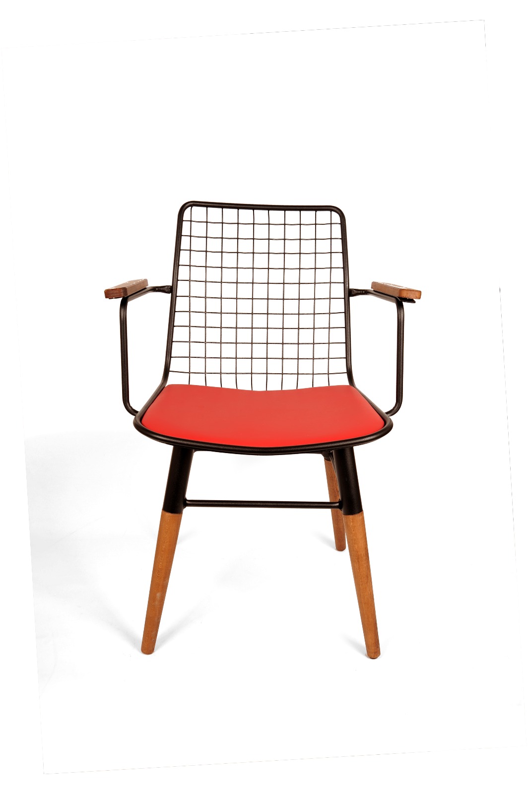 metal ahsap ayaklı kollu nehır sandalye